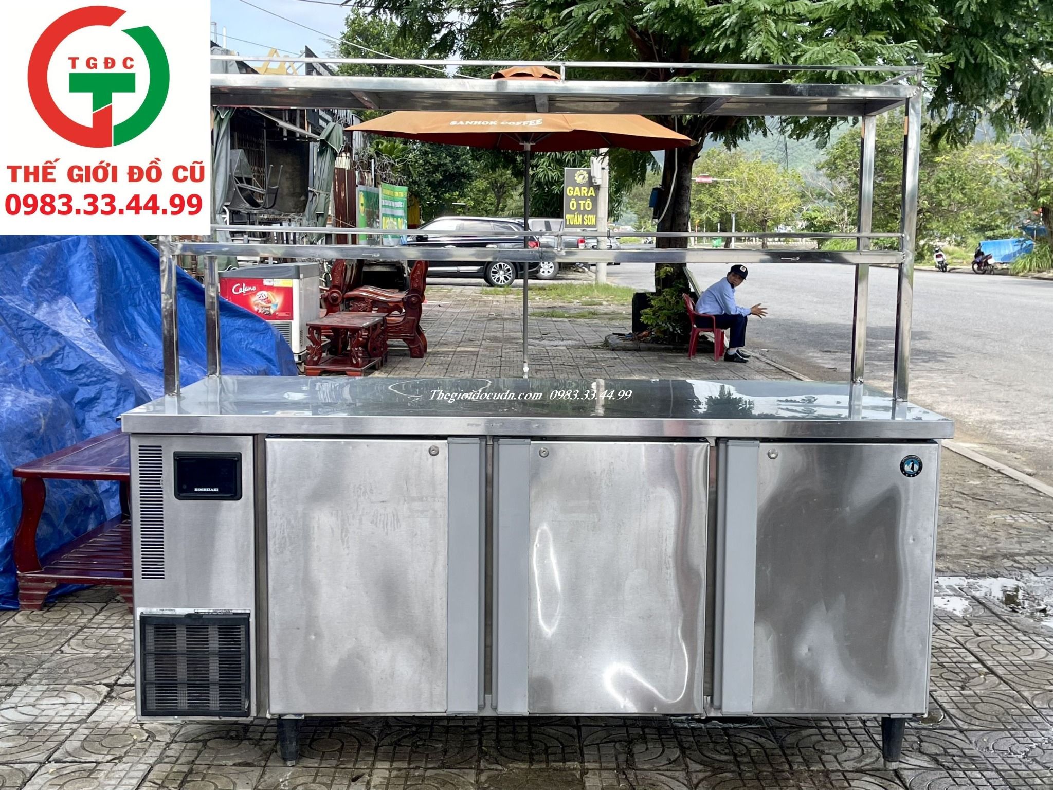 BÀN MÁT HOSHIZAKI 3 CÁNH LIỀN KỆ INOX 304