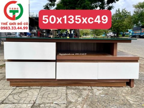 KỆ TIVI GỖ MDF MẶT KÍNH CƯỜNG LỰC