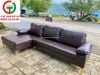 GHẾ SOFA GÓC ĐỆM DA MÀU ĐEN