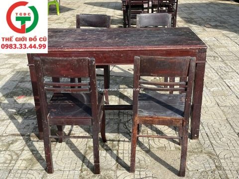 BỘ BÀN GHẾ ĂN GỖ XƯA