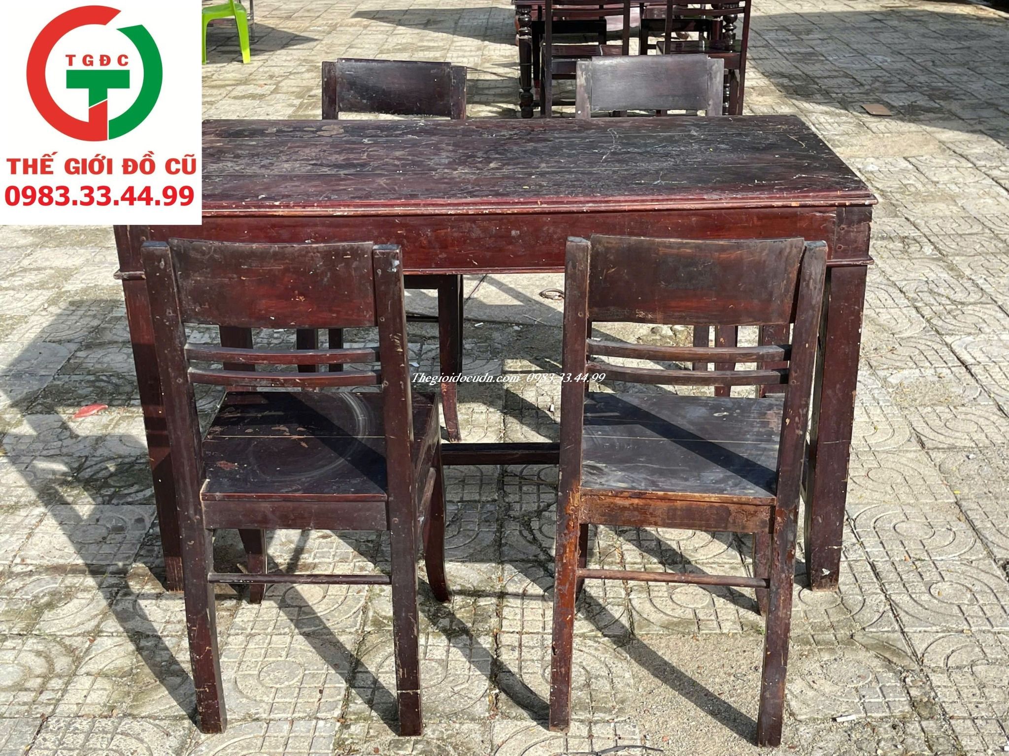 BỘ BÀN GHẾ ĂN GỖ XƯA