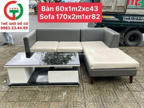 BỘ SOFA GÓC ĐỆM DA