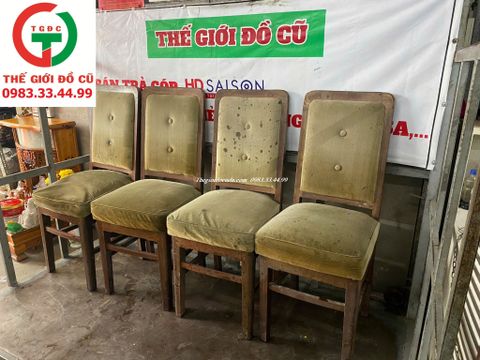 BÀN GHẾ GỖ ĐỆM NHUNG