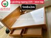 GIƯỜNG GỖ BỆT 1M6 KÈM TAB GỖ