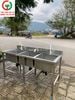 CHẬU RỬA INOX 3 HỌNG VUÔNG