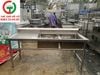 CHẬU RỬA INOX 2 HỌNG VUÔNG CÓ CHỜ