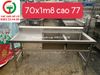 CHẬU RỬA INOX 2 HỌNG VUÔNG CÓ CHỜ