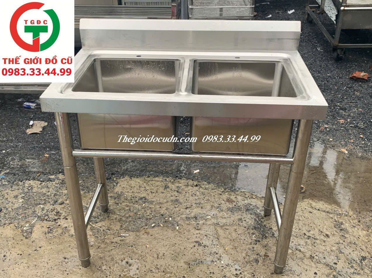 CHẬU RỬA INOX 2 HỌNG VUÔNG