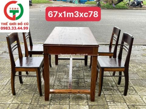 BỘ BÀN GHẾ ĂN GIA ĐÌNH GỖ XƯA