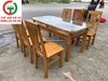 BỘ BÀN GHẾ ĂN GIA ĐÌNH GỖ SỒI