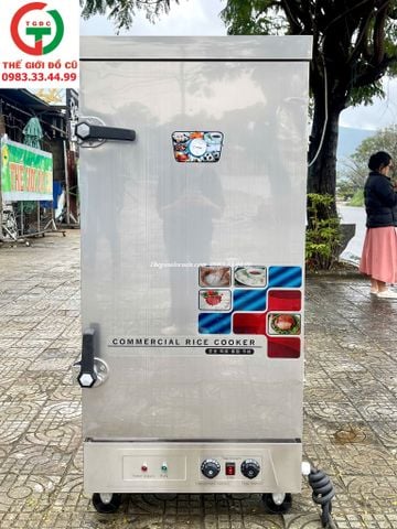TỦ HẤP CƠM - TỦ NẤU CƠM INOX 304 2 KHOÁ 10-12KHAY