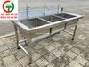 CHẬU RỬA INOX 3 HỌNG VUÔNG