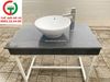 CHẬU RỬA LAVABO MẶT ĐÁ KHUNG CHÂN SẮT