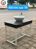 CHẬU RỬA LAVABO MẶT ĐÁ KHUNG CHÂN SẮT