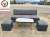 BỘ BÀN GHẾ SOFA BĂNG ĐỆM MÀU GHI