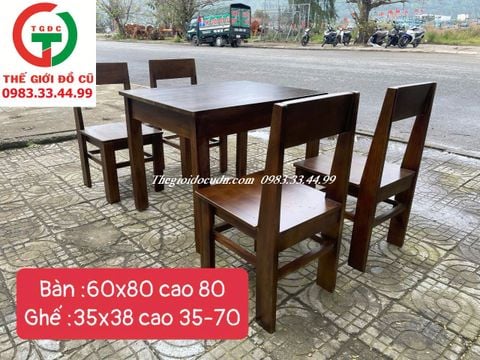 BÀN GHẾ CAFE GỖ CÓC