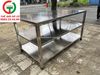 BÀN CHẾ BIẾN INOX 3 TẦNG
