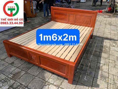 GIƯỜNG GỖ 1M6