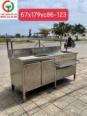 BÀN PHA CHẾ INOX LIỀN KỆ