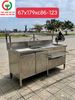 BÀN PHA CHẾ INOX LIỀN KỆ