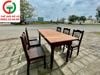 BỘ BÀN TRÀ 6 GHẾ GỖ TIỆN XƯA