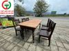 BỘ BÀN TRÀ 6 GHẾ GỖ TIỆN XƯA