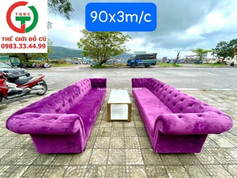 BỘ GHẾ SOFA BĂNG ĐỆM NHUNG TÍM
