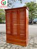TỦ GỖ ÁO QUẦN 3 CÁNH CỬA LÁ SÁCH