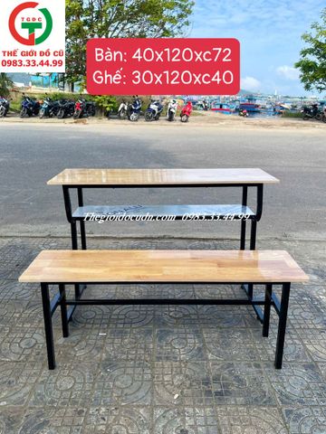 BÀN GHẾ BĂNG GỖ HỌC SINH