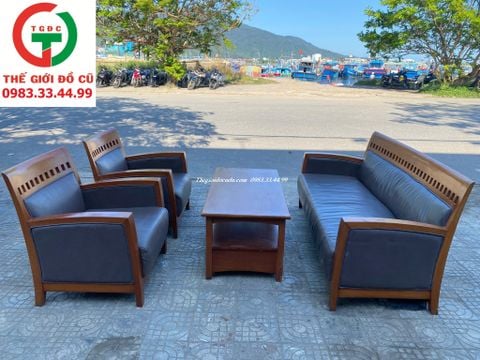 BÀN GHẾ SALON ĐỆM GỖ XOAN ĐÀO