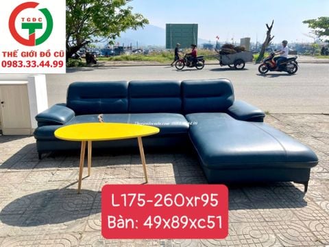 BỘ BÀN GHẾ SOFA GÓC ĐỆM DA