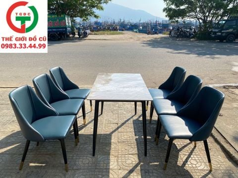 BỘ BÀN GHẾ ĂN ĐỆM DA CAO CẤP