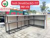 QUẦY BAR GÓC CONG MẶT ĐÁ KHUNG CHÂN SẮT