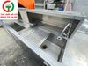 QUẦY PHA CHẾ INOX CÓ KỆ 2 CHẬU RỬA