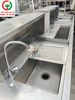 QUẦY PHA CHẾ INOX CÓ KỆ 2 CHẬU RỬA