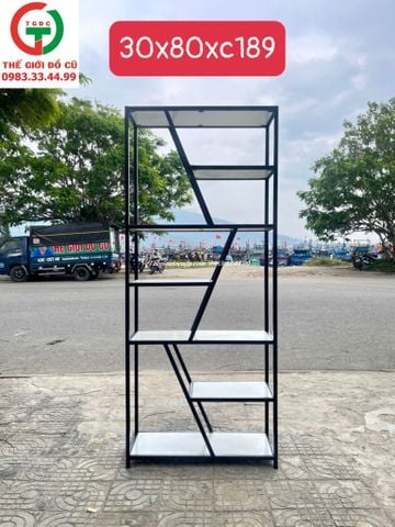KỆ TRƯNG BÀY GỖ KHUNG SẮT NHIỀU TẦNG