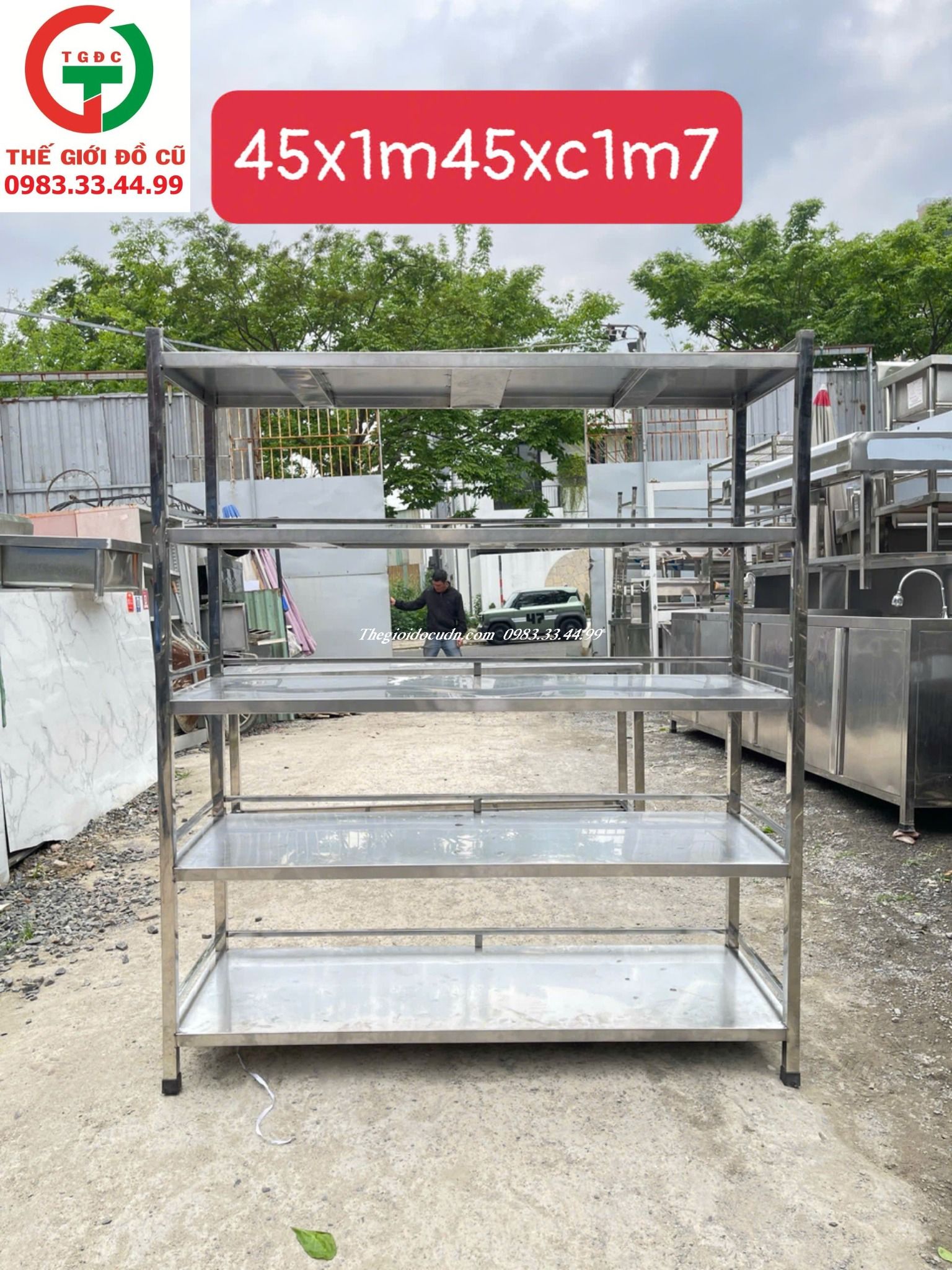 KỆ BẾP INOX 5 TẦNG - KỆ CHÉN BÁT INOX