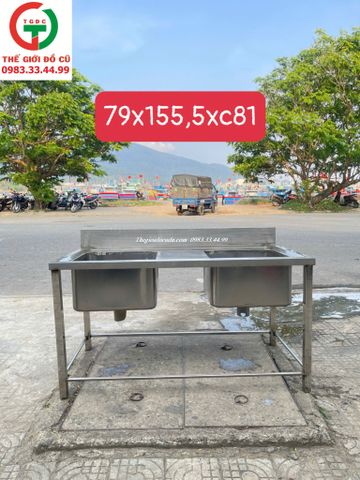 CHẬU RỬA INOX 2 HỌNG VUÔNG