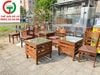 BÀN TRÀ GỖ VUÔNG MẶT KÍNH