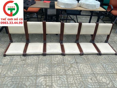 GHẾ ĂN GỖ CHÒ ĐỆM DA