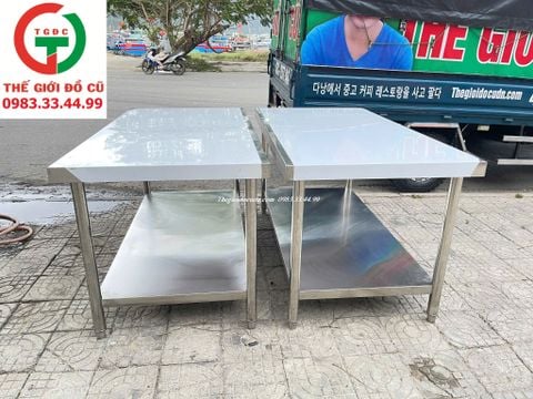 BÀN CHẾ BIẾN INOX 2 TẦNG