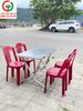 BÀN GHẾ NHỰA INOX