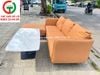 BÀN GHẾ SOFA GÓC ĐỆM DA