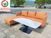 BÀN GHẾ SOFA GÓC ĐỆM DA