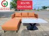 BÀN GHẾ SOFA GÓC ĐỆM DA