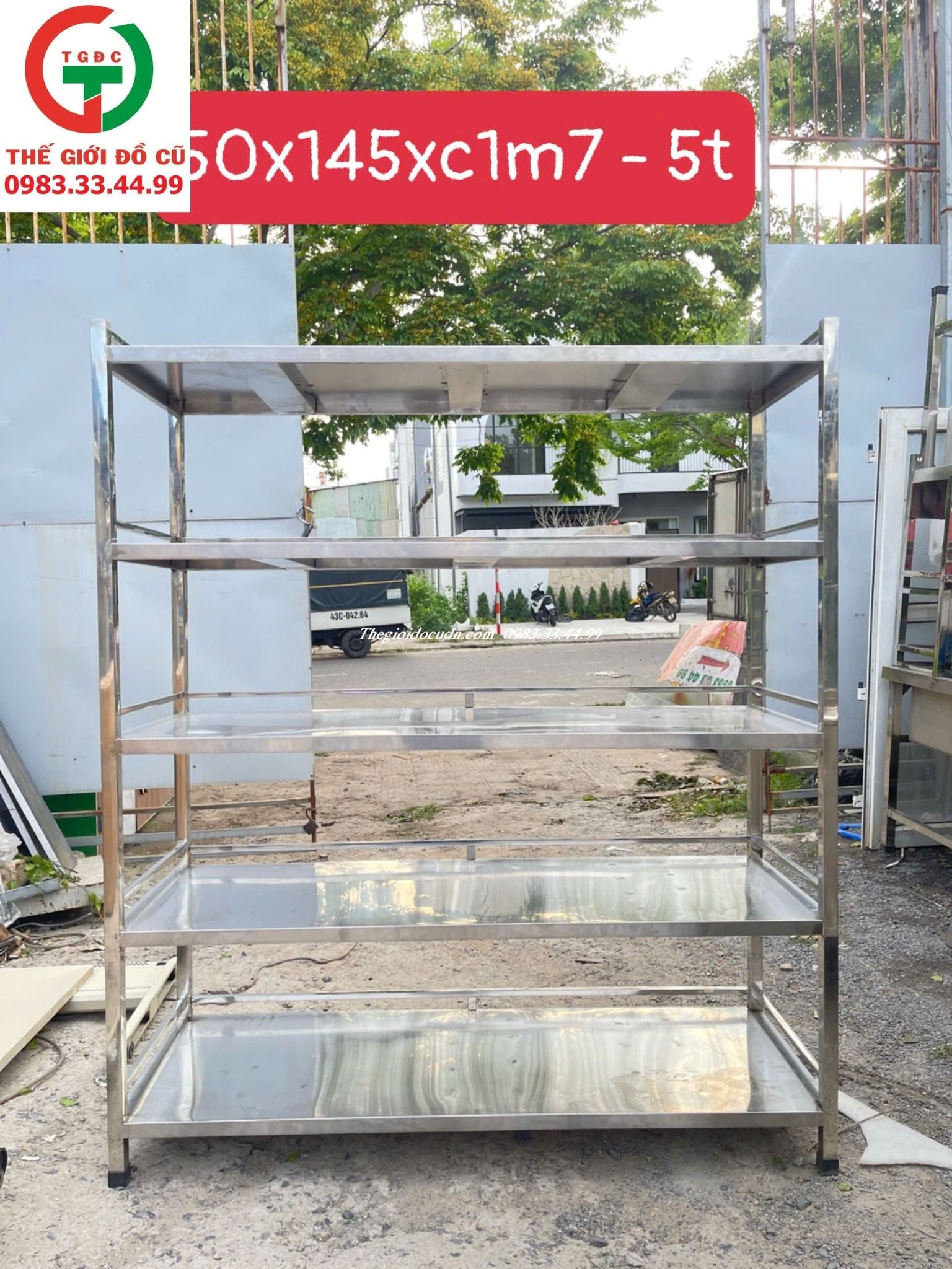 KỆ BẾP INOX 5 TẦNG