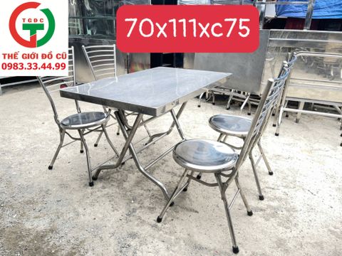 BÀN GHẾ XẾP INOX HAWATA