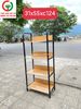 KỆ GỖ KHUNG SẮT TRƯNG BÀY ĐẶT ĐỂ ĐỒ DÙNG