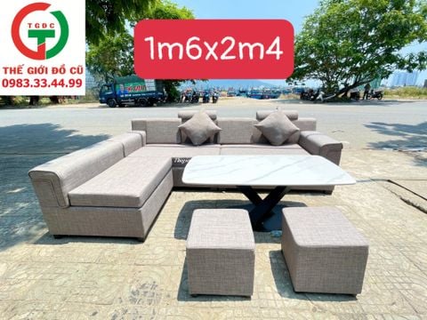 BỘ SOFA GÓC MÀU XÁM GHI