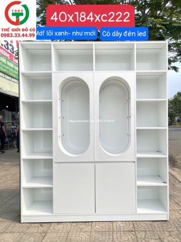 KỆ TỦ TRƯNG BÀY SHOP GỖ MDF LÕI XANH